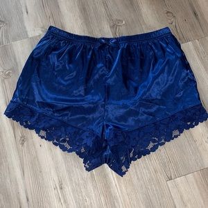 I’m selling silky blue night time shorts that are a size large.